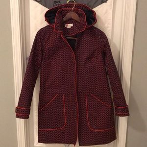 Cute Boden rain coat with glasses pattern